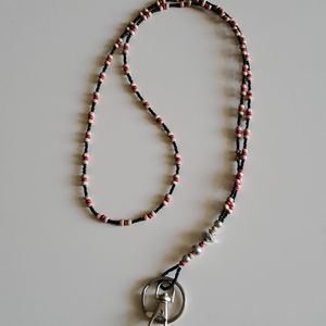 ZAD Black Beaded Lanyard